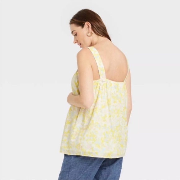 The Nines by Hatch Yellow Floral Maternity Top - Picture 2 of 8